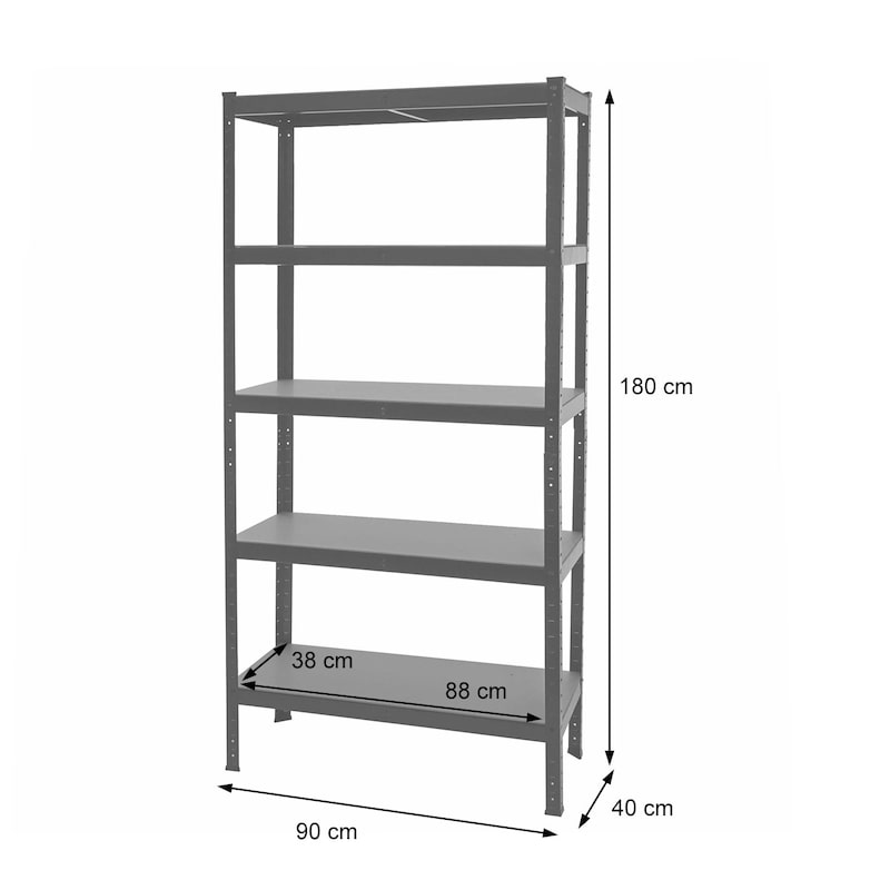 Mendler - Scaffale Officina Ufficio Garage Hwc-e33 Metallo Mdf 5x - Foto 4