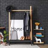 thumbnail of Relaxdays Standregal 4 Ablagen, Bambus & Metall, offenes Regal, Stehregal Flur, HxBxT: 95 x 39 x 32,5 cm, braun-schwarz