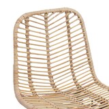 thumbnail of vidaXL Barstuhl 2 pcs Natur 44,5 x 54,5 x 97,5 cm Rattan und Eisen