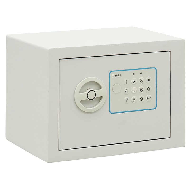 ARREGUI BLUE 650100B Cofre com código, fácil de utilizar, cofre eletrónico com teclado para casa, 17 x 23 x 17 x 17 cm, 3 L, Branco