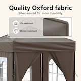 thumbnail of vidaXL Partyzelt Faltbar mit Seitenwänden Taupe 2x2 m