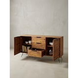 thumbnail of Design Sideboard NISHAN 160 x 40 x 88 cm Sheesham Massiv Holz, Kommode mit Türen & Schubladen, Massive Anrichte Industrial, Massivholz Schrank mit
