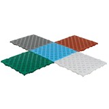 thumbnail of Kunststoff Bodenrost Bodenplatte für Sauna/Garten/Poolbereich 500 x 500 x 25 mm Rot-Braun