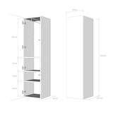 thumbnail of Cama 140 Kentaro Fresno Blanco con columna izquierda-derecha
