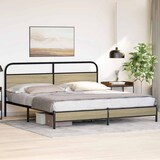 thumbnail of vidaXL Metallbett ohne Matratze Sonoma-Eiche 193x203 cm