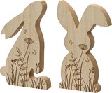 thumbnail of Dekoaufsteller 22cm Osterhasen Holzfigur Dekofiguren Osterdeko Tischdeko Ostern Dekohase Frühlingsdeko Osterschmuck Holz Hase Figur Groß Natur Braun
