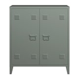 thumbnail of Helloshop26 - Büroschrank mit Spind Aufbewahrungseinheit für Büro Werkstatt Schlafzimmer Metallschrank mit 2 Türen 90 x 80 x 33 cm 03_0006338