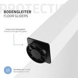 thumbnail of ML-Design 4er Set Tischbeine 72 cm Weiß glänzend, Stahl pulverbeschichtet, I-Form 4×4 cm, höhenverstellbar, Möbelbeine für Esstisch Arbeitstisch