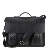 thumbnail of Ruitertassen Lehrertasche Leder 3 Fächer Schultasche Aktentasche schwarz Damen Herren 40x30cm