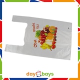 thumbnail of DayBays 1000 Stk. Hemdchentragetaschen 32+18x54 cm MDPE Mit Druck 'OBST MACHT FIT'