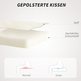 thumbnail of Bürostuhl Drehstuhl Stoff Samtoptik Beige 63x60x94 cm höhenverstellbar 49 bis 58 cm mit Wippfunktion 360 Grad und Rollen