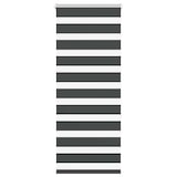 thumbnail of vidaXL Doppelrollo Schwarz 65x150 cm Stoffbreite 60,9 cm Polyester