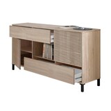 thumbnail of Dmora Credenza Waco, Madia moderna a 2 ante, Buffet da soggiorno, Mobile porta TV, Madia con piedini per salotto, 151x41h80 cm, Rovere