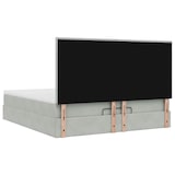 thumbnail of vidaXL Ottoman-Bett mit Matratzen Hellgrau 160x200 cm Samt