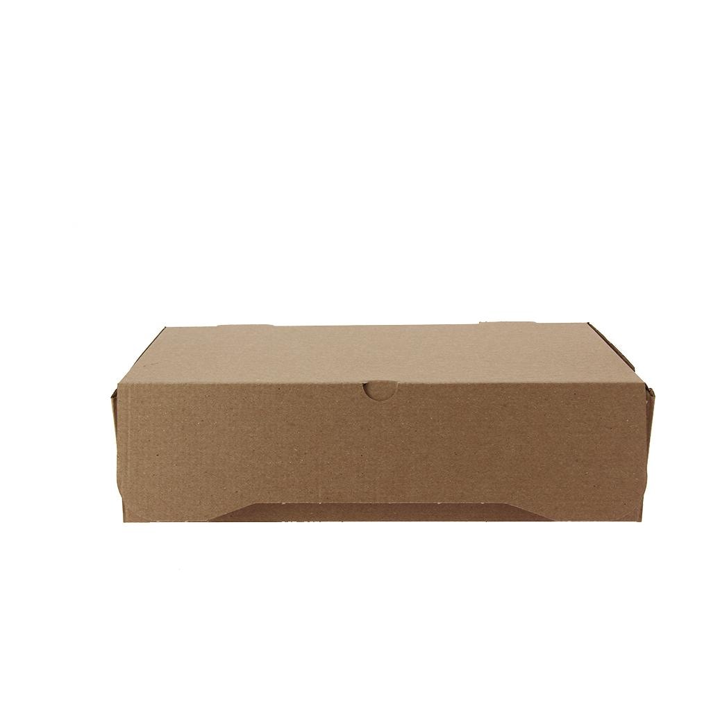 Firplast Boîte carton Kraft brun micro cannelée TAKE AWAY 300mm x 160mm x 80mm (x100)