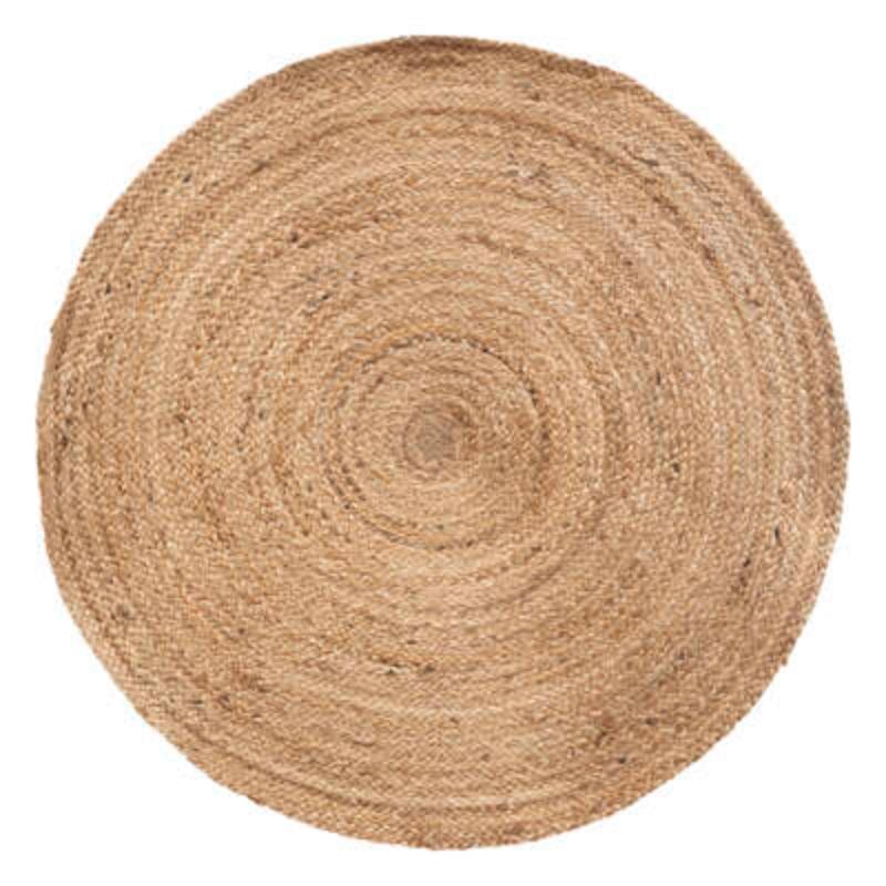 Tapis décoratif en Jute Beige Naturel D 80 cm