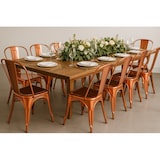 thumbnail of Lot de 4 chaises style industriel en métal couleur cuivre - Finition brillant