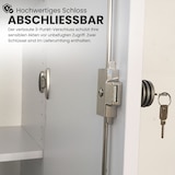 thumbnail of bümö office Regal-Aktenschrank abschließbar, Büroschrank groß aus FSC-Holz, 80cm breit in Buche/Silber - abschließbarer Schrank, Büroschrank