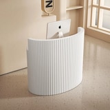 thumbnail of Empfangstheke, kleine Bartheke, ideal für Schönheitsstudio, Arbeitsräume und Rezeption, Weiß 100×60×100cm【XSTW B100】