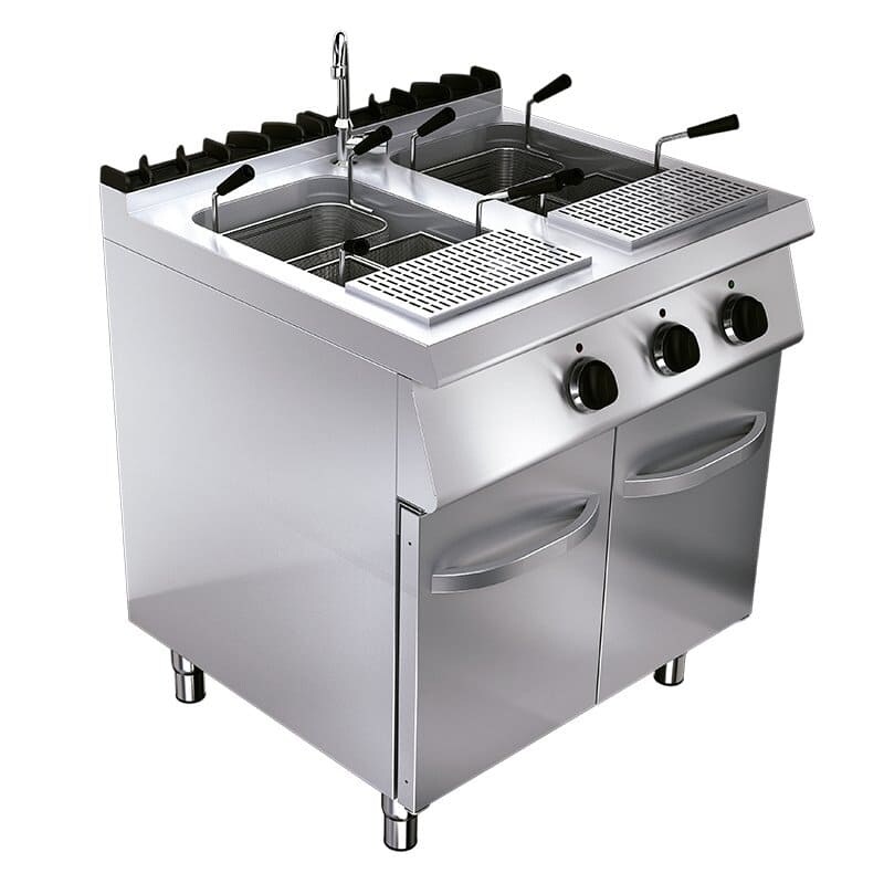 Cocedor de pasta eléctrico con mueble de 6 cestas – Serie Elite 700