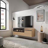 thumbnail of Mueble TV, Televisión, 150x35x45cm, Para TV hasta 65", Chimenea eléctrica, Colgado, Suspendido, Roble _431_7