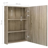 thumbnail of Helloshop26 - Badezimmerschrank mit LED-Spiegel 50x13x70 cm Eiche 02_0006588