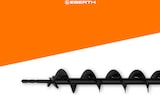thumbnail of EBERTH Erdbohrer 800 mm, Ø 80 mm, Stahl, schwarz lackiert, 20 mm Aufnahme, 45° Schneide, mit Sicherungsbolzen