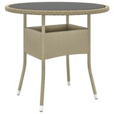 thumbnail of Helloshop26 - Conjunto de comedor de jardín exterior de 3 piezas en resina de mimbre beige 02_0013684