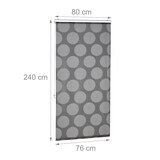 thumbnail of Relaxdays Duschrollo, 80x240 cm, Seilzugrollo für Dusche & Badewanne, Badrollo wasserabweisend, Decke & Fenster, grau