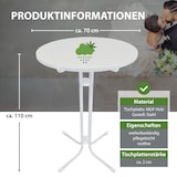 thumbnail of Stehtisch klappbar Ø 70 cm Höhe 110 cm Stahl Gastrotisch Partytisch Bistrotisch Gartentisch in Weiß