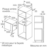 thumbnail of Neff N 50 Einbau Mikrowelle Schwarz HLAWD23N0 mit Reinigungssystem, 38 cm Nische, 800 W, 20 Liter