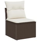 thumbnail of vidaXL 9-teiliges Garten-Sofa-Set mit Kissen in Braun, Poly-Rattan
