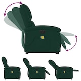 thumbnail of vidaXL Massagesessel mit Aufstehhilfe Elektrisch Dunkelgrün Samt