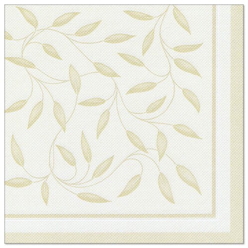 8 X 20 Servietten "ROYAL Collection" 1/4-Falz 40 cm x 40 cm champagner "New Mediterran"
