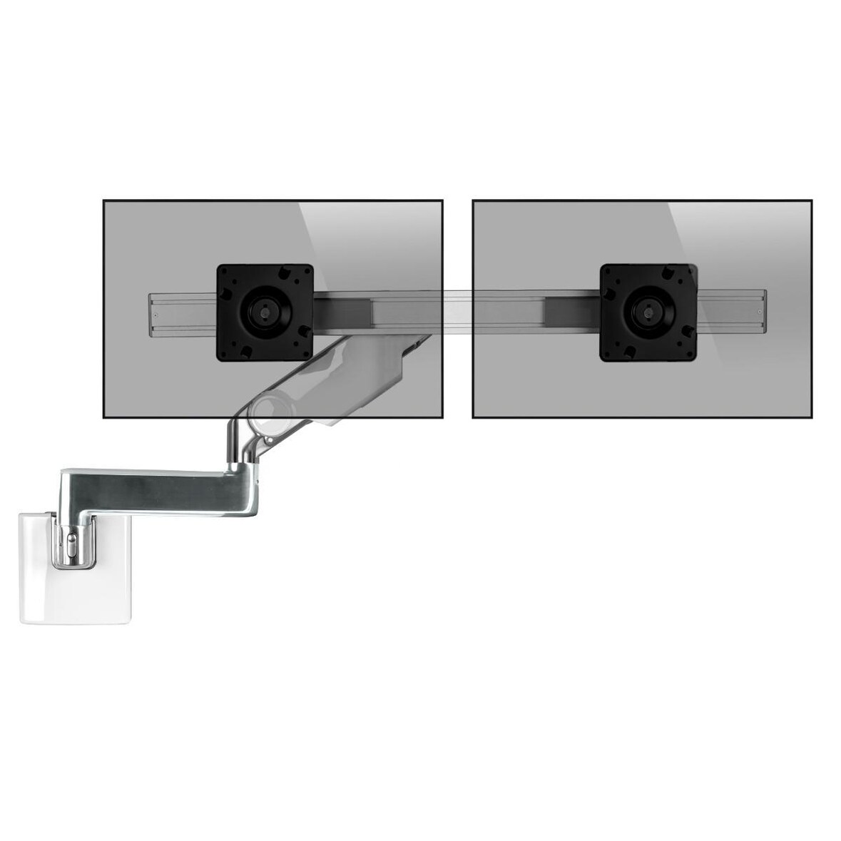 Humanscale M8.1 Dual Monitor Wandhalterung gerade weiß (M81HMWE2W)