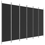 thumbnail of vidaXL Kamerscherm met 6 panelen 300x200 cm stof zwart