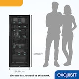 thumbnail of Exquisit Glastürkühlschrank GKS240-GT-160C schwarz | Nutzinhalt: 237 L | Türschloss | 6 Gitterablagen | Umluftventilator | Standgerät