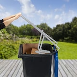 thumbnail of Relaxdays Müllpresse, Müllverdichter Hausmüll, Restmüll & Papier, Abfallverdichter, manuelle Hausmüllpresse, Stahl, grau