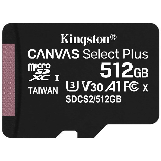 Tarjeta de memoria micro sd kingston 512gb msd csplus 100r a1 c10 + adp
