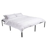 thumbnail of Metallbett RUKIM - Metall Schwarz 200x200x41 cm | Bett 200x200 Bettrahmen Metall Doppelbett