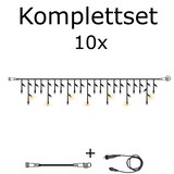 thumbnail of LED Lichtervorhang System Eisregen für Dachrinenn KOMPLETT SET 30m funkelnd