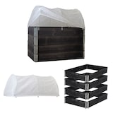 thumbnail of Hochbeet mit Abdeckung 5-teilig Palettenrahmen 120x80x80cm aus Holz stapelbar Garten Balkon