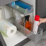 thumbnail of Relaxdays Küchenschrank Organizer, ausziehbares Unterschrank Regal, 2 Schubladen, Metall, HBT: 40 x 15 x 46 cm, silber