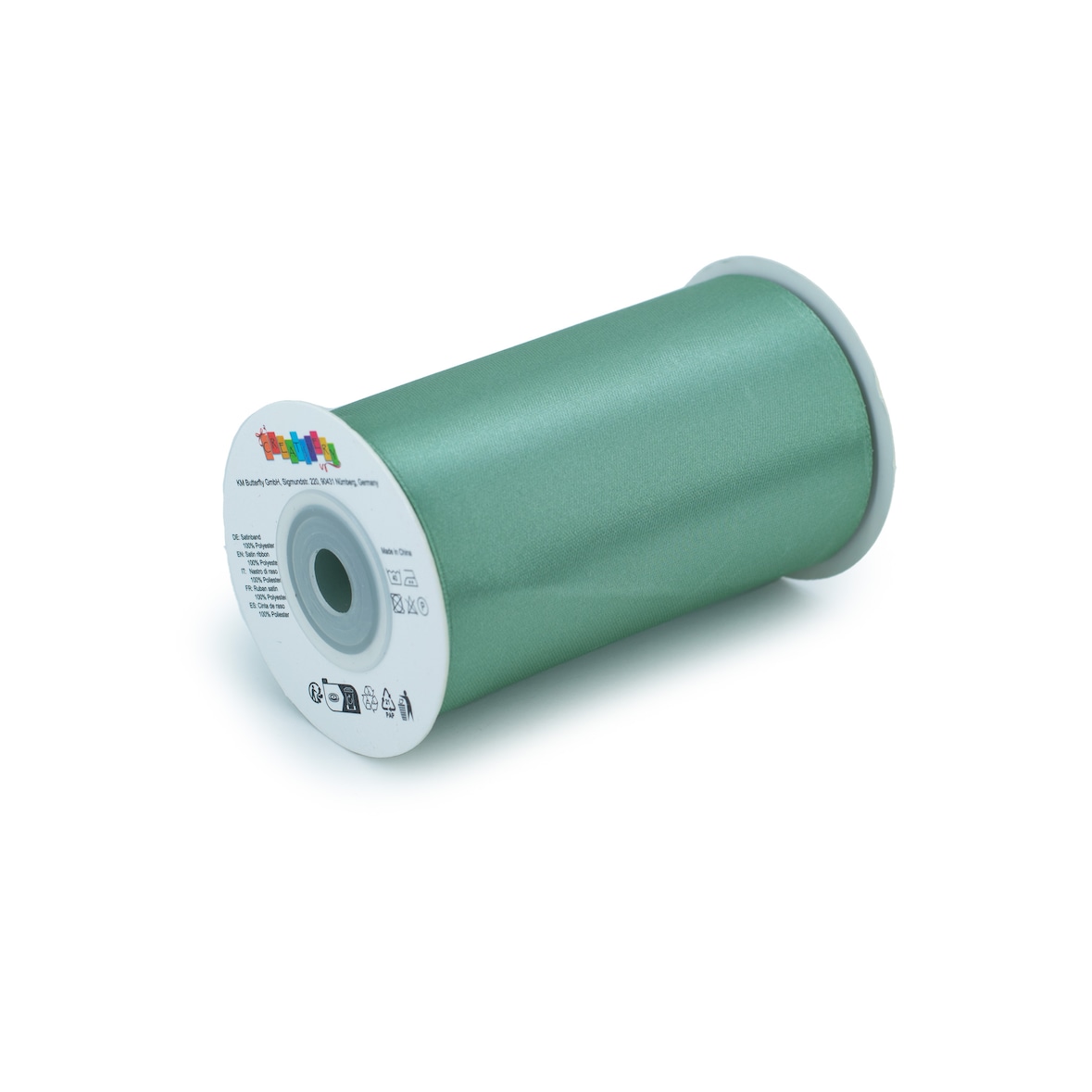 100mm Satinband 10m Schleifenband Geschenkband Dekoband Breites Stoffband Eukalyptus