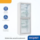 thumbnail of Exquisit Glastürkühlschrank GKS350-2-GT-280D weiss | 320 l Nutzinhalt | Weiß