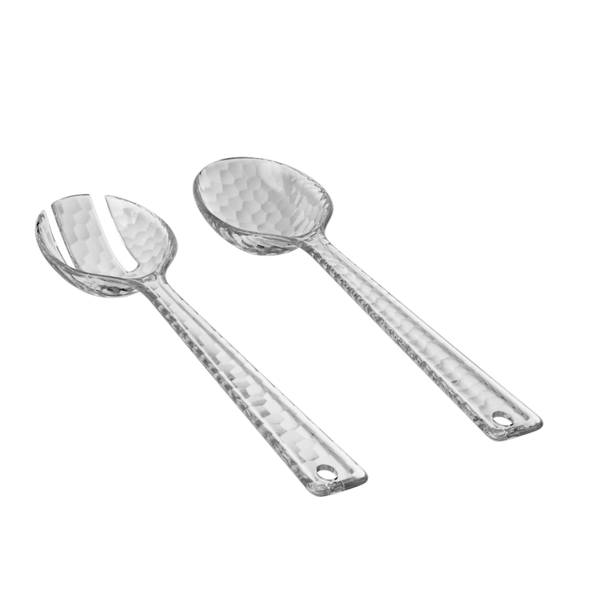 FIVE - Conjunto de 2 utensilios para ensalada Green Harmony en PS transparente