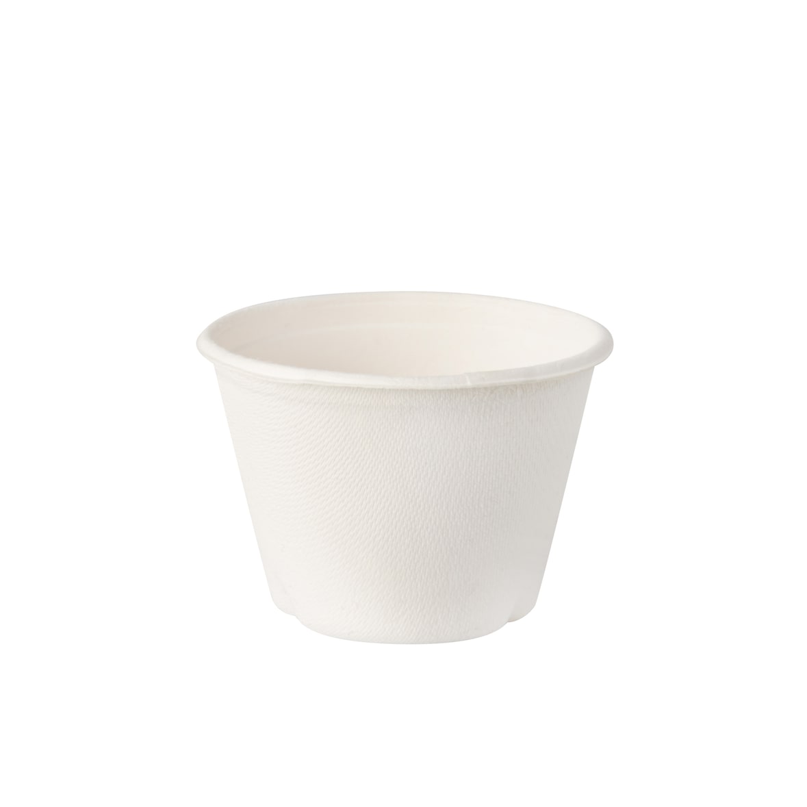 500 Schalen, Zuckerrohr `pure` 100 ml Ø 7,5 cm · 5,3 cm weiss