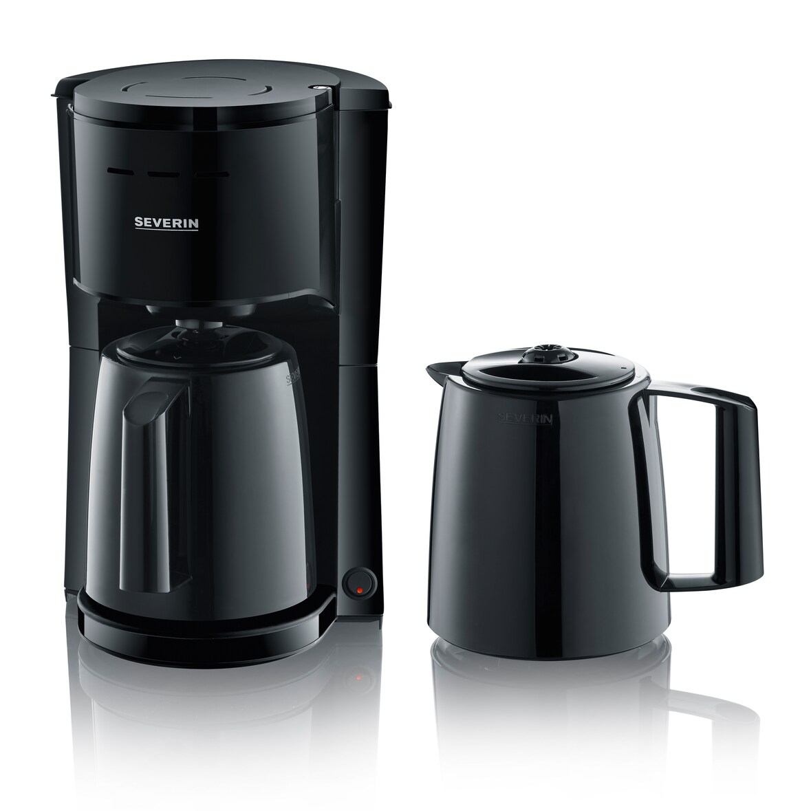 Cafetera con dos jarras termo Severin KA 9307 - 1000 W Negro