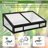 thumbnail of Frühbeetaufsatz aus Holz 120x80cm Gewächshaus für Hochbeet schwarz