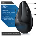 thumbnail of CSL ergonomische Maus, Funk, Vertikal, optisch, kabellos, 2,4Ghz & Bluetooth, Armschonend, 2400 dpi